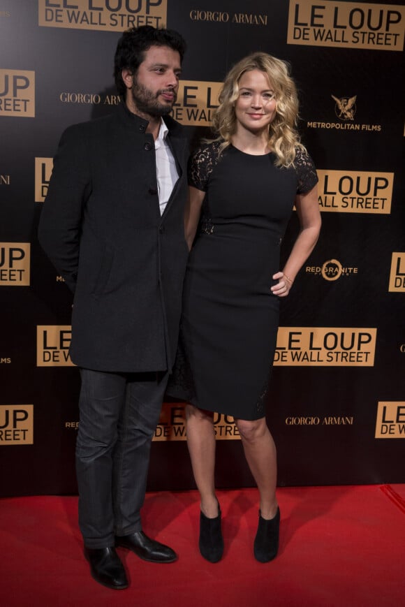 Virginie Efira et son compagnon Mabrouk El Mechri - Avant-première mondiale du film "Le loup de Wall Street" au cinéma Gaumont Opera Capucines à Paris, le 9 décembre 2013.