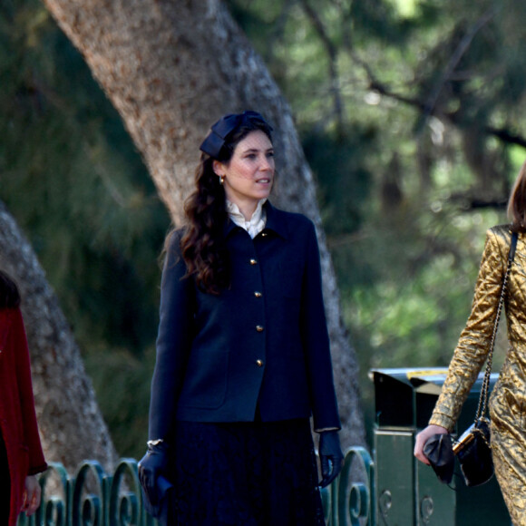 Tatiana Santo Domingo, Charlotte Casiraghi, Andrea Casiraghi - Arrivées en la cathédrale de Monaco pour la messe d'action de grace avec Te Deum lors de la la fête nationale de Monaco le 19 novembre 2021. © Bruno Bebert / Dominique Jacovides / Bestimage 