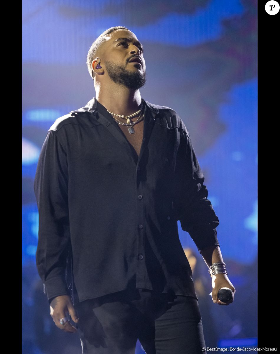 Exclusif - Slimane - Concert hommage à Johnny Hallyday "Que je t'aime" à l'AccorHotels Arena Paris Bercy à Paris. Le 14 septembre 2021 © Borde-Jacovides-Moreau / Bestimage