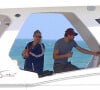 Exclusif - Enrique Iglesias et sa compagne Anna Kournikova sur un yacht à Miami. Le 26 janvier 2020
