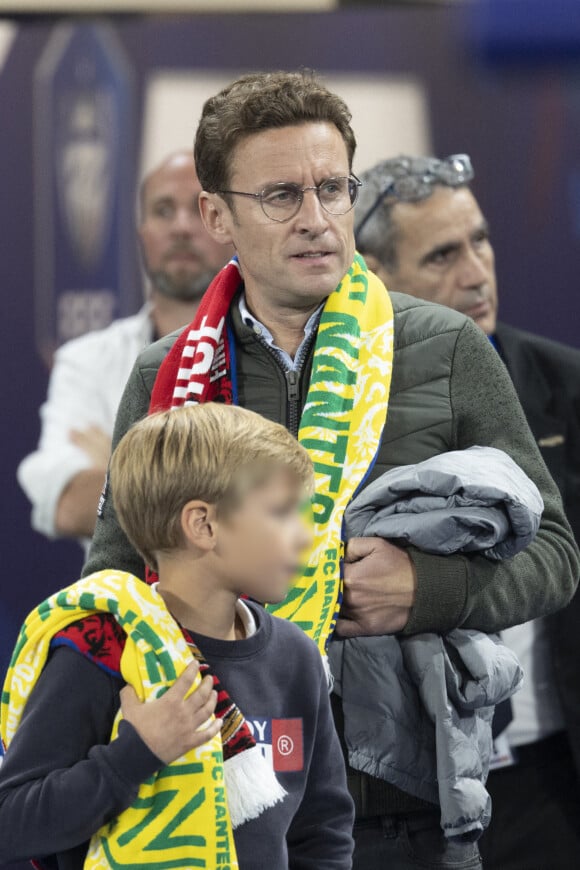 Laurent Macron lors de la finale de la Coupe de France de football entre le FC Nantes et l'OGC Nice (1-0) au stade de France, Saint-Denis le 7 mai 2022