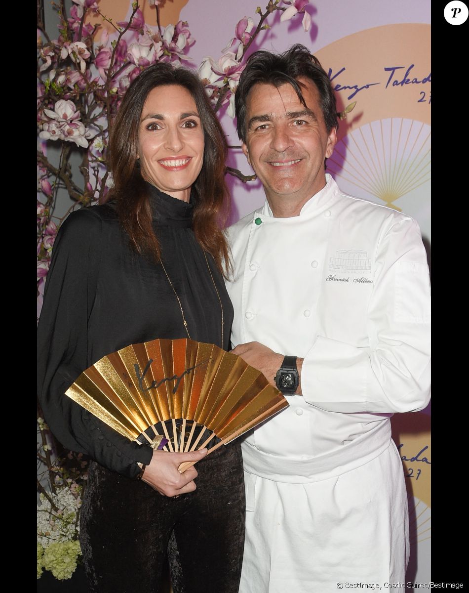 Semi-exclusif - Yannick Alleno (Chef du Pavillon Ledoyen) et sa femme Laurence pendant la soirée "Kenzo Takada's Birthday Night" pour fêter les 80 ans de Kenzo Takada au Pavillon Ledoyen à Paris, France, le 28 février 2019. © Coadic Guirec/Bestimage