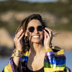 Laury Thilleman - Front row et people lors du défilé Etam Croisière 2022 au Domaine de Murtoli, Corse le 12 mai 2022. © Cyril Moreau / Bestimage 