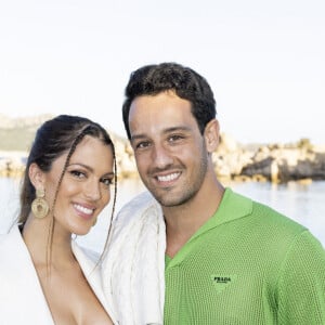 Iris Mittenaere et son compagnon Diego El Glaoui - Front row et people lors du défilé Etam Croisière 2022 au Domaine de Murtoli, Corse le 12 mai 2022. © Cyril Moreau / Bestimage 