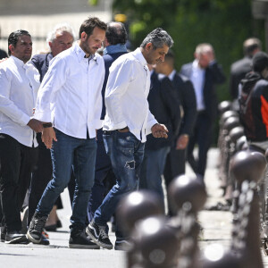 Le chef pâtissier Christophe Michalak - Obsèques d'Antoine Alléno (fils du chef cuisinier français, trois étoiles au Guide Michelin Yannick Alléno) en la collégiale Notre-Dame de Poissy, France, le 13 mai 2022. © Jean-Baptiste Autissier/Panoramic/Bestimage 