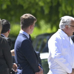 Le chef Alain Ducasse - Obsèques d'Antoine Alléno (fils du chef cuisinier français, trois étoiles au Guide Michelin Yannick Alléno) en la collégiale Notre-Dame de Poissy, France, le 13 mai 2022. © Jean-Baptiste Autissier/Panoramic/Bestimage 