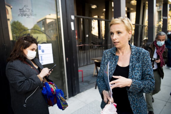 Clémentine Autain - Liste Pouvoir Vivre en IDF - Grand oral des candidats en Île-de-France pour les élections régionales à Paris, France, le 27 avril 2021. © Jean-Baptiste Autissier/Panoramic/Bestimage