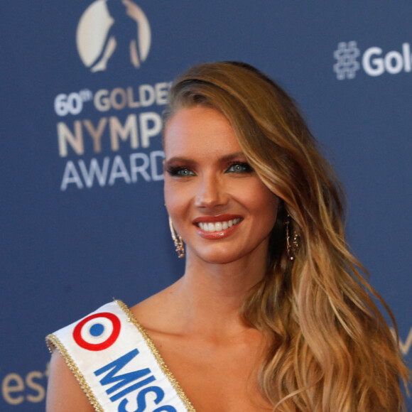 Amandine Petit (Miss France 2021) lors du photocall de la cérémonie des Nymphes d'Or du 60ème festival de télévision de Monte Carlo au Grimaldi Forum à Monaco le 22 juin 2021.Cette année, beaucoup de lauréats seront présents en hologramme à cause des restrictions sanitaires © Claudia Albuquerque / Bestimage 