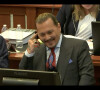 Johnny Depp, lors du procès "Johnny Depp vs Amber Heard" au tribunal de Fairfax