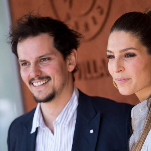 Laury Thilleman (Miss France 2011) et son compagnon le chef cuisinier Juan Arbelaez au village lors des internationaux de tennis de Roland Garros à Paris, France, le 1 juin 2019. © Jacovides-Moreau/Bestimage 