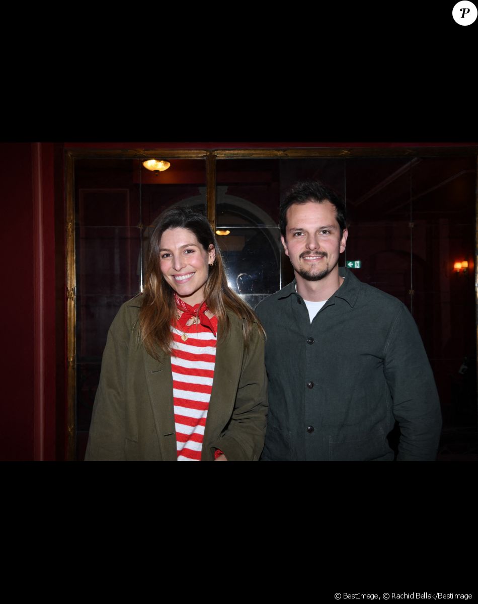 Exclusif - Laury Thilleman (Miss France 2011) et son mari Juan Arbelaez - Générale du chanteur Amir Haddad, seul-en-scène dans la pièce "Sélectionné" mise en scène par S. Suissa au théâtre Edouard VII à Paris le 28 mars 2022. © Rachid Bellak/Bestimage Sélectionné, texte de M. Elya, raconte l'incroyable histoire du nageur Alfred Nakache, dont une piscine parisienne porte le nom dans le XXème arrondissement. Cet athlète a été plusieurs fois champion de France avant et après sa déportation à Auschwitz car de confession juive. © Rachid Bellak /Bestimage