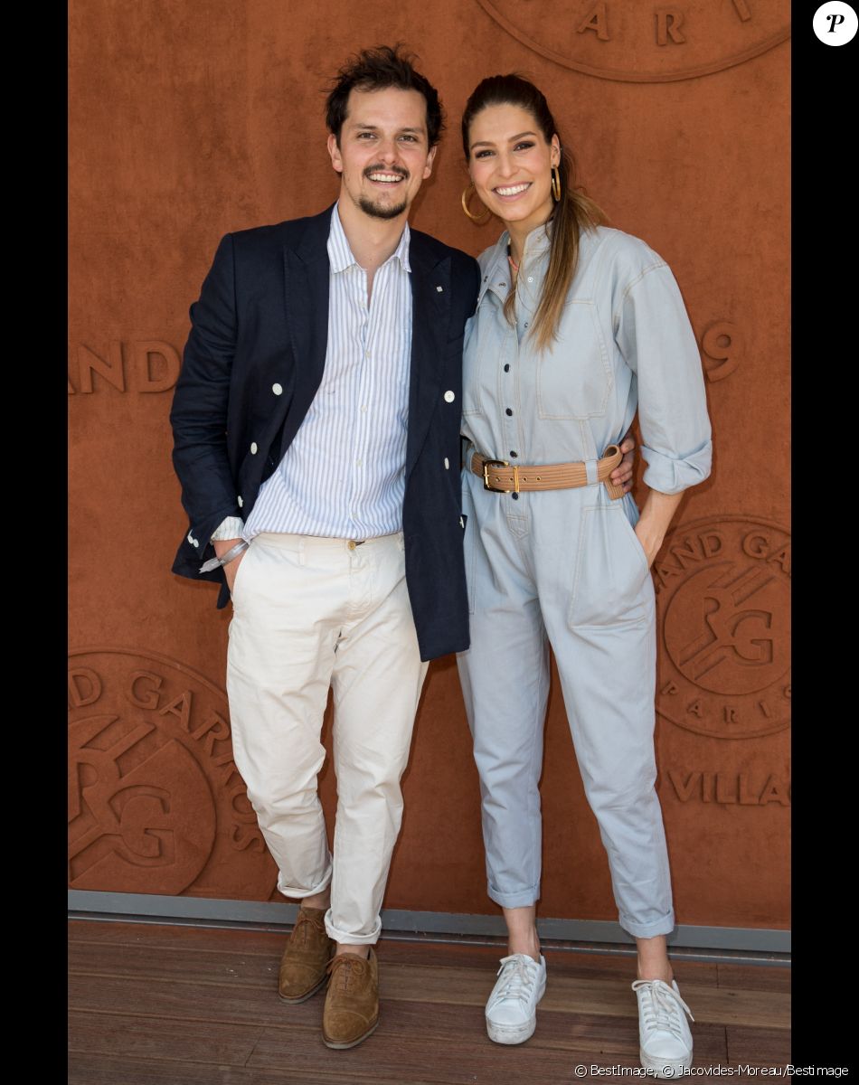 Laury Thilleman (Miss France 2011) et son compagnon le chef cuisinier Juan Arbelaez au village lors des internationaux de tennis de Roland Garros à Paris, France, le 1 juin 2019. © Jacovides-Moreau/Bestimage