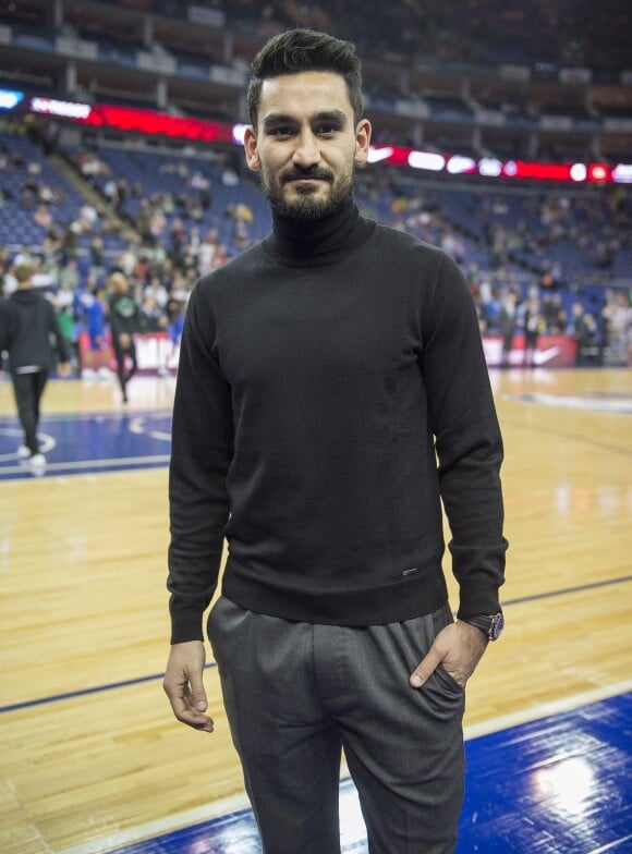Ilkay Gundogan - Célébrités assistent au match de Basketball NBA, des Boston Celtics contre les Philadelphia 76ers à Londres, Royaume Uni, le 11 janvier 2018.