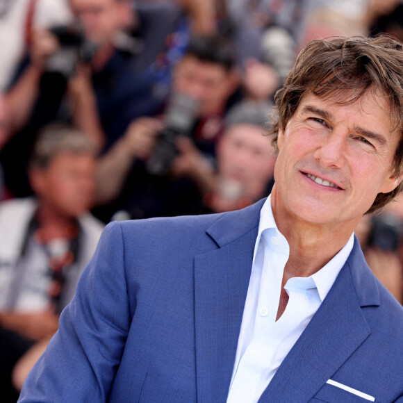 Tom Cruise au photocall de "Top Gun: Maverick " lors du 75ème Festival International du Film de Cannes, le 18 mai 2022. © Dominique Jacovides / Bestimage 