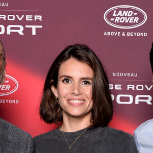 Philippe Robbrecht (PDG de Jaguar Land Rover France), Louise Monot et son compagnon Samir Boitard, guest - Phototocall de la présentation du nouveau Range Rover Sport à Paris le 19 mai 2022. © Veeren/Bestimage 