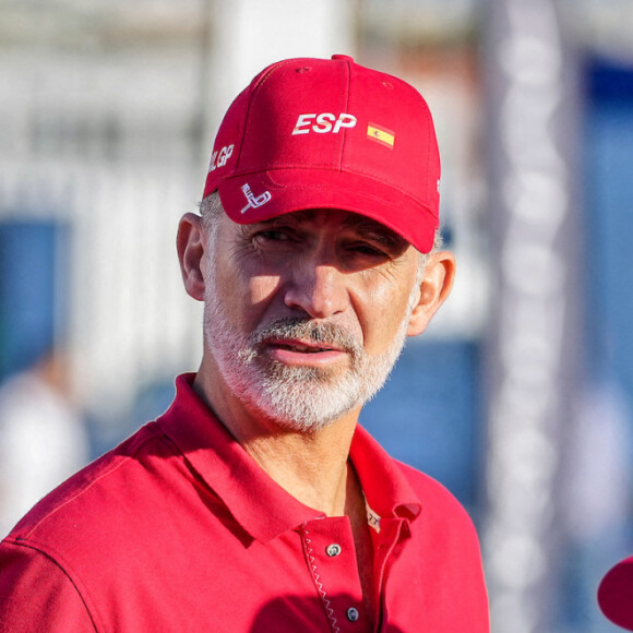 Le roi Felipe VI d'Espagne va remettre le Trophée Juan Sebastián de Elcano à Cadix. Cette régate commémore le 500e anniversaire du premier tour du monde. le 8 octobre 2021  Photo: Thomas Lovelock for SailGP.