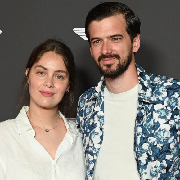 Marie-Ange Casta et son mari Marc-Antoine Le Bret - Avant-première du film "Top Gun Maverick" à l'UGC Normandie à Paris. © Coadic Guirec/Bestimage