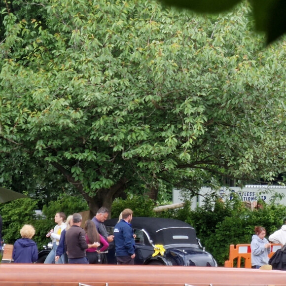 George Clooney sur le tournage de "The Boys in the Boat" à Londres, le 24 mai 2022. 