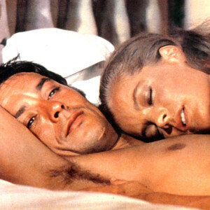 40 ans de la mort de Romy Schneider- Alain Delon et Romy Schneider sur le tournage du film "La piscine".