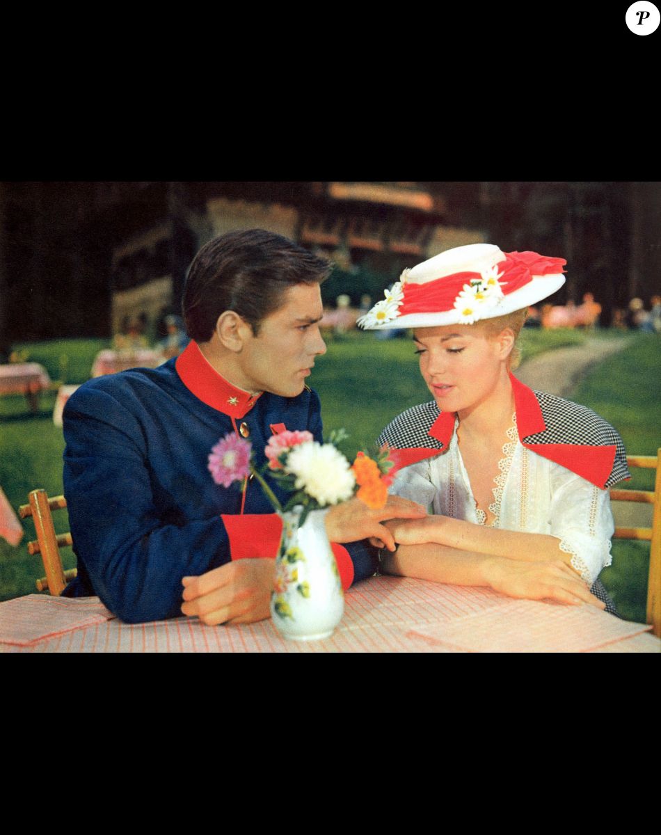 Info ( Le 29 mai 2022 marquera les 40 ans de la mort de Romy Schneider) - Archives - Alain Delon et Romy Schneider sur le tournage du film "Christine". 1958