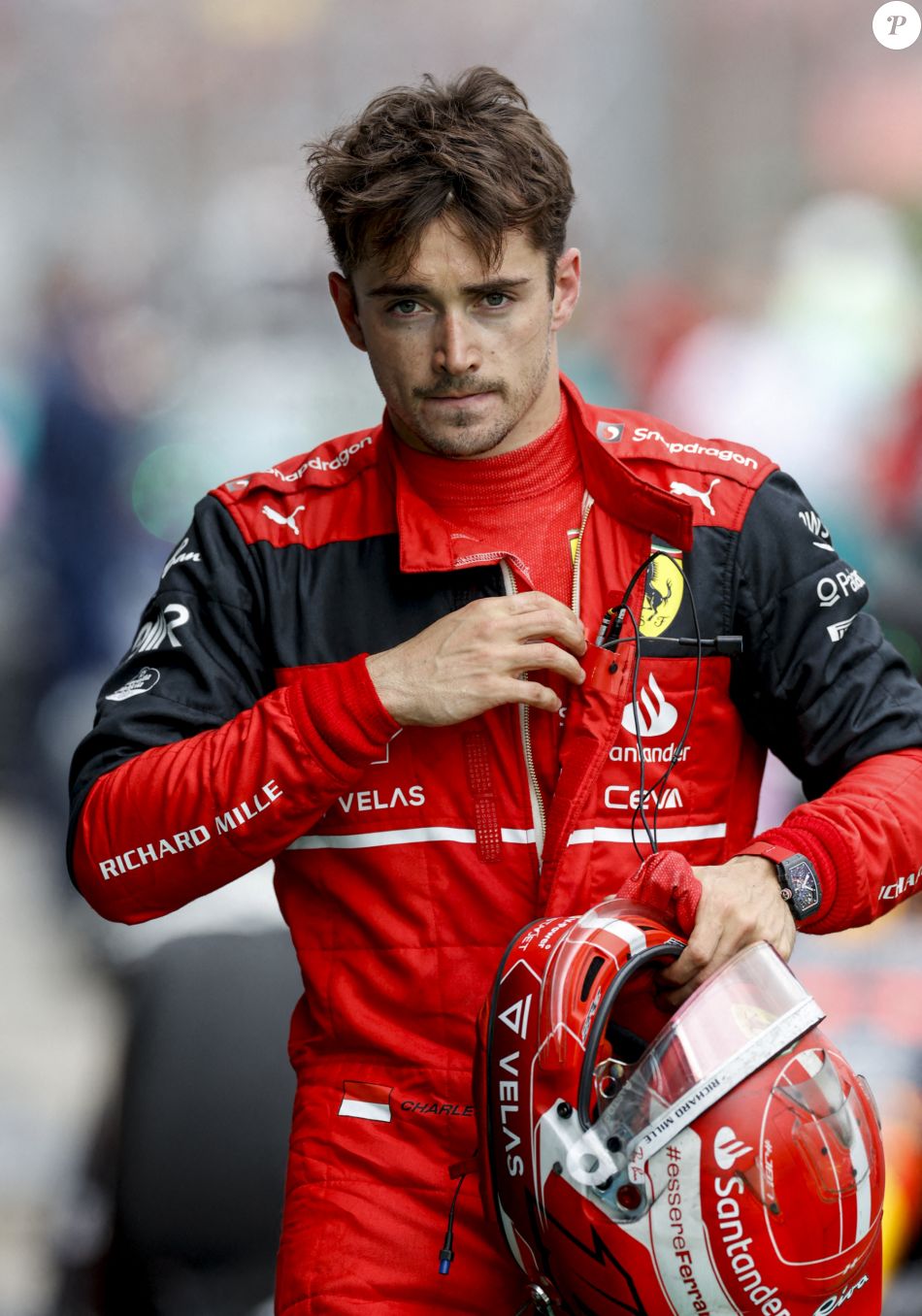 LECLERC Charles (mco), Scuderia Ferrari F1-75, Portrait Au Grand Prix ...