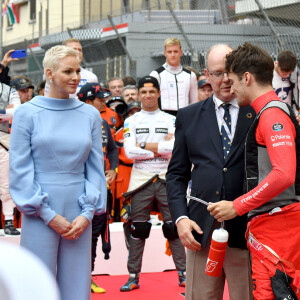 Andrea Casiraghi, la princesse Charlene de Monaco, le prince Albert de Monaco et Charles Leclerc lors du Grand Prix de Monaco 2022 de F1, à Monaco, le 29 mai 2022. © Bruno Bebert/Bestimage
