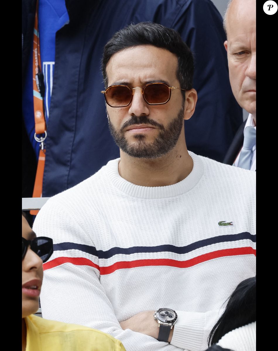Tarek Boudali - People dans les tribunes lors des Internationaux de France de Tennis de Roland Garros 2022 à Paris le 29 mai 2022. © Cyril Moreau/Bestimage