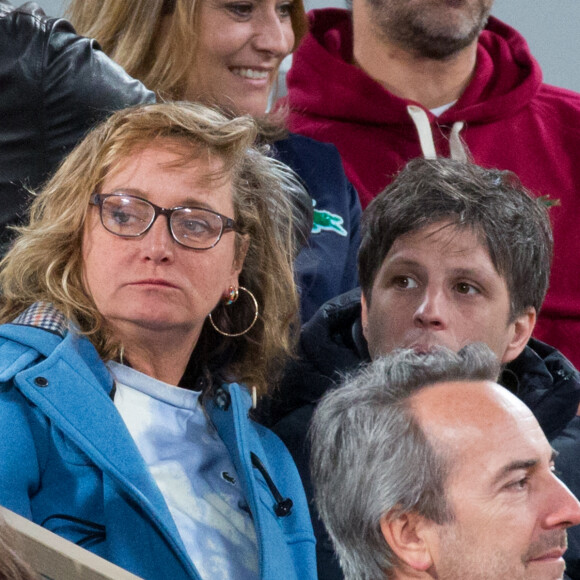 Julie Ferrier - People dans les tribunes lors des Internationaux de France de Tennis de Roland Garros 2022 à Paris le 29 mai 2022.