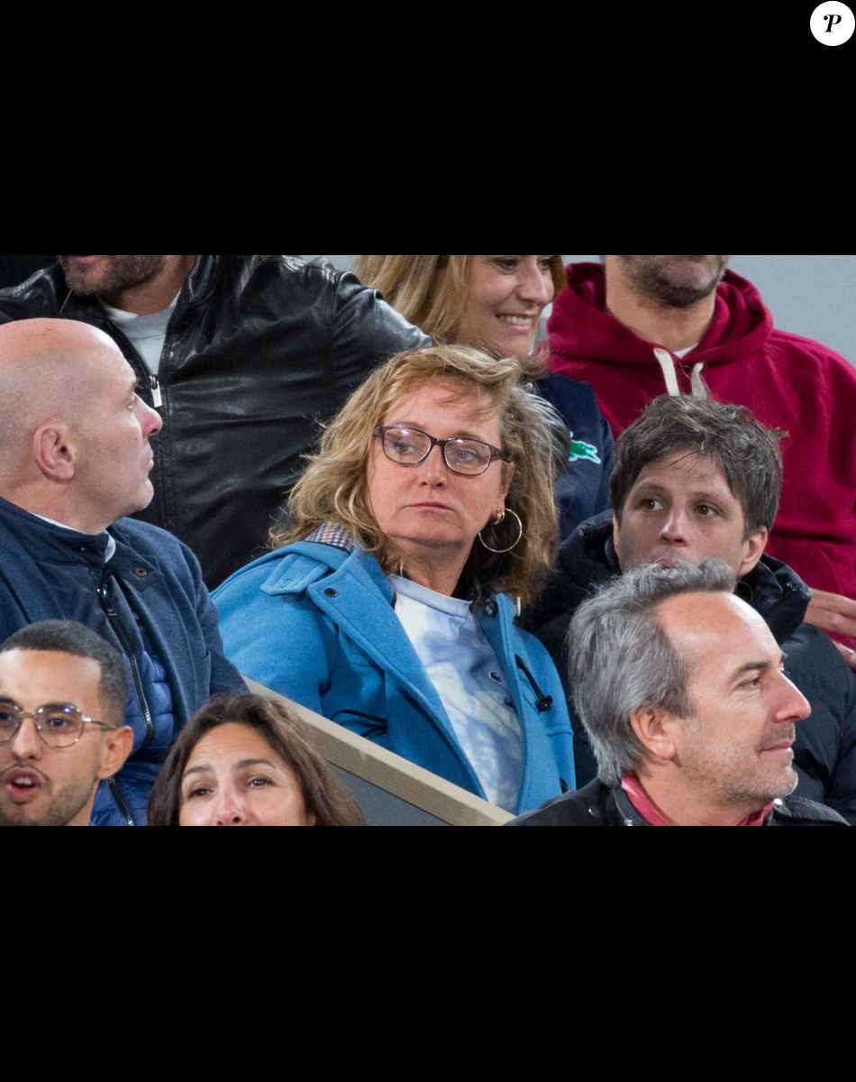 Julie Ferrier - People dans les tribunes lors des Internationaux de France de Tennis de Roland Garros 2022 à Paris le 29 mai 2022.