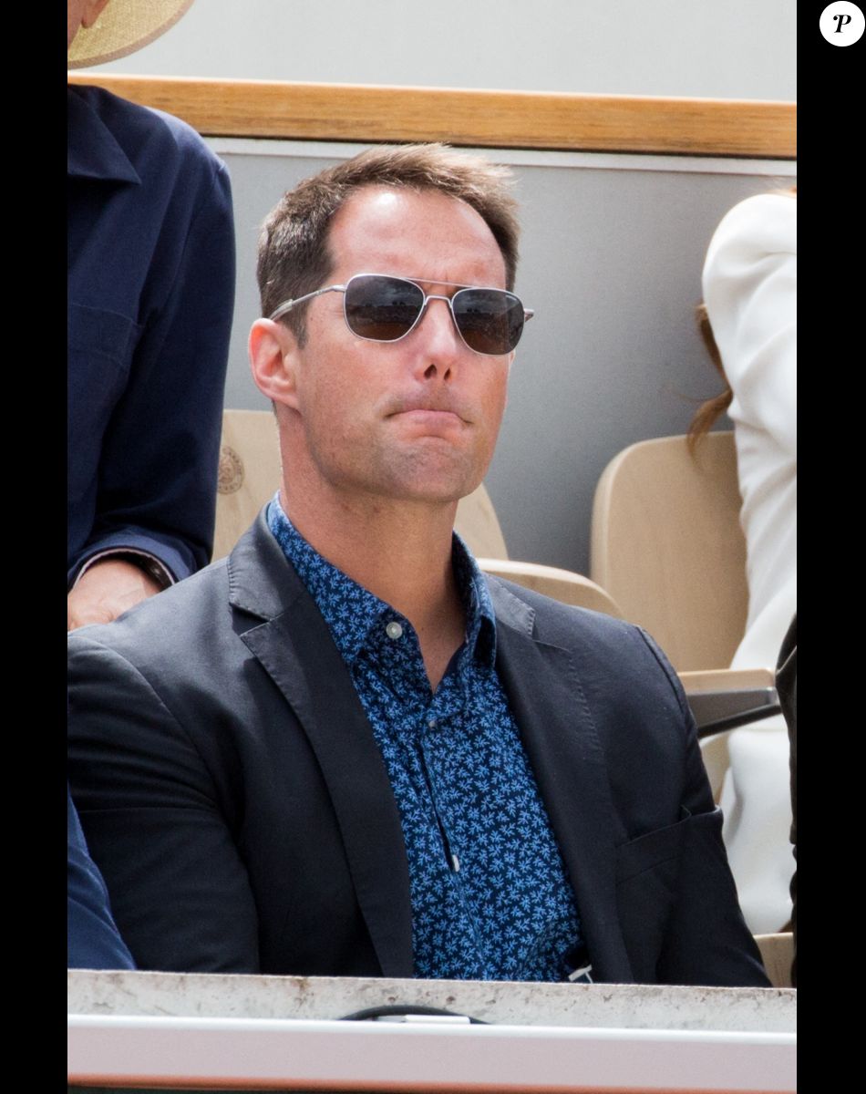 Thomas Pesquet - People dans les tribunes lors des Internationaux de France de Tennis de Roland Garros 2022 à Paris le 29 mai 2022.