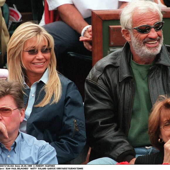 Jean-Paul Belmondo et Natty - Roland-Garros 1999.