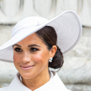 Meghan Markle - Sortie de la messe du jubilé, célébrée à la cathédrale Saint-Paul de Londres, le 3 juin 2022.