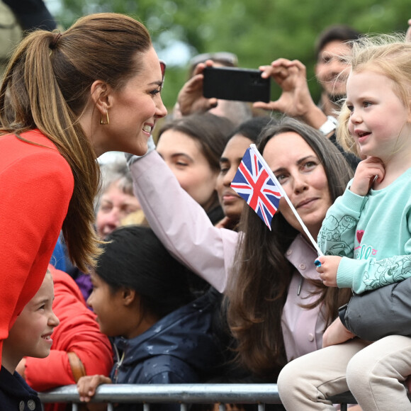 Kate Middleton - Visite du château de Cardiff à l'occasion du jubilé de platine de la reine d'Angleterre, le 4 juin 2022.