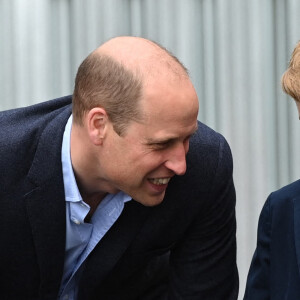 Le prince William, le prince George et la princesse Charlotte de Cambridge - Visite du château de Cardiff à l'occasion du jubilé de platine de la reine d'Angleterre, le 4 juin 2022.