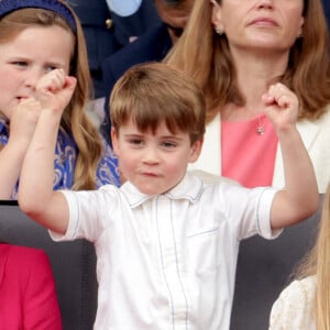 Kate Catherine Middleton, duchesse de Cambridge, le prince Louis - La famille royale d'Angleterre lors de la parade devant le palais de Buckingham, à l'occasion du jubilé de la reine d'Angleterre. Le 5 juin 2022