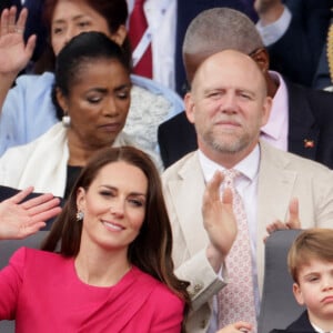 Kate Catherine Middleton, duchesse de Cambridge, le prince Louis - La famille royale d'Angleterre lors de la parade devant le palais de Buckingham, à l'occasion du jubilé de la reine d'Angleterre. Le 5 juin 2022