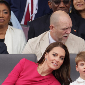 Kate Catherine Middleton, duchesse de Cambridge, le prince Louis - La famille royale d'Angleterre lors de la parade devant le palais de Buckingham, à l'occasion du jubilé de la reine d'Angleterre. Le 5 juin 2022