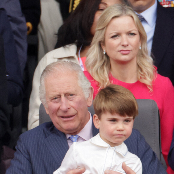 Le prince Louis, le prince Charles - La famille royale d'Angleterre lors de la parade devant le palais de Buckingham, à l'occasion du jubilé de la reine d'Angleterre. Le 5 juin 2022