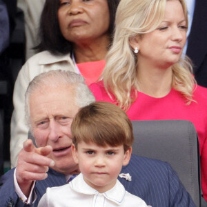 Le prince Louis, le prince Charles - La famille royale d'Angleterre lors de la parade devant le palais de Buckingham, à l'occasion du jubilé de la reine d'Angleterre. Le 5 juin 2022