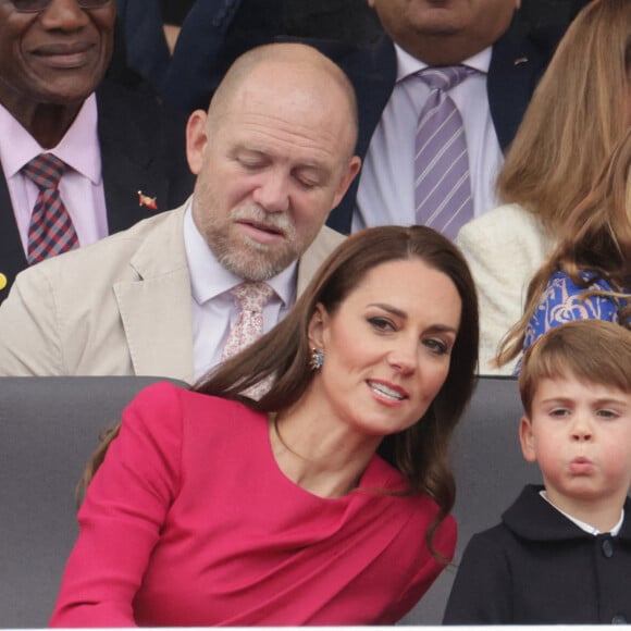 Le prince Louis and Kate Catherine Middleton, duchesse de Cambridge - La famille royale d'Angleterre lors de la parade devant le palais de Buckingham, à l'occasion du jubilé de la reine d'Angleterre. Le 5 juin 2022