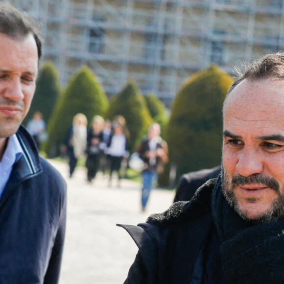 François-Xavier Demaison - Sorties de l'hommage funèbre à Jacques Perrin aux Invalides à Paris, France, le 29 avril 2022. © Christophe Clovis/Bestimage