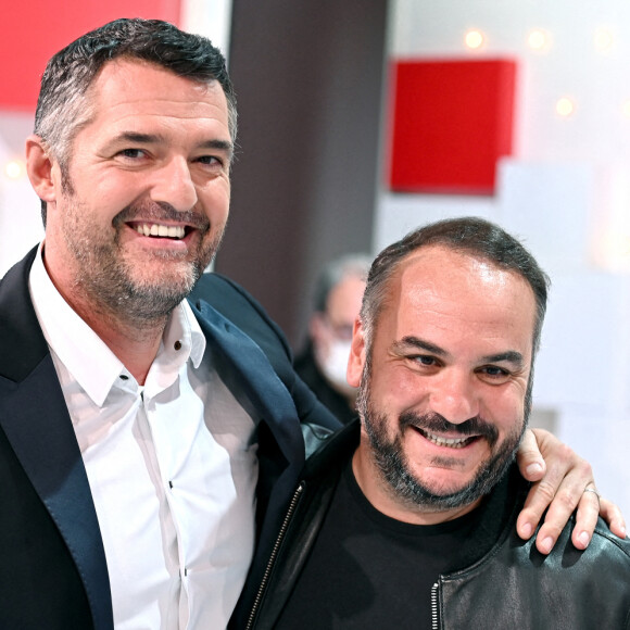 Exclusif - Arnaud Ducret et François-Xavier Demaison - Enregistrement de l'émission "Vivement Dimanche", présentée par M.Drucker et qui sera diffusée le 3 octobre sur France 2 © Guillaume Gaffiot / Bestimage 