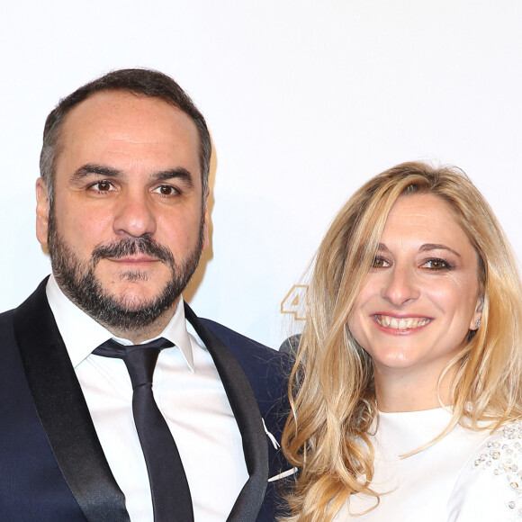 François-Xavier Demaison et sa compagne Anaïs Tihay - Photocall lors de la 43ème cérémonie des Cesar à la salle Pleyel à Paris, le 2 mars 2018. © Dominique Jacovides - Olivier Borde / Bestimage 