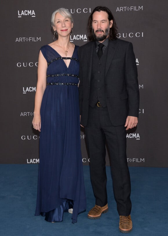Keanu Reeves et sa compagne Alexandra Grant au photocall de la soirée "2019 LACMA Art + Film Gala" au Los Angeles County Museum of Art. Los Angeles, le 2 novembre 2019.