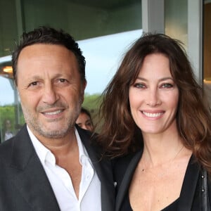 Arthur et Mareva Galanter au déjeuner de la finale Messieurs de France Télévision (jour 15) sur la terrasse de France Télévision lors des Internationaux de France de Tennis de Roland Garros 2022 à Paris. © Bertrand Rindoff/Bestimage 