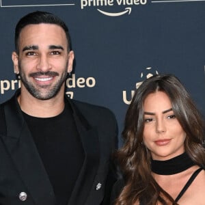 Adil Rami et sa compagne Léna Guillou - Photocall de la cérémonie des Trophées UNFP au Pavillon Gabriel à Paris. © Coadic Guirec/Bestimage