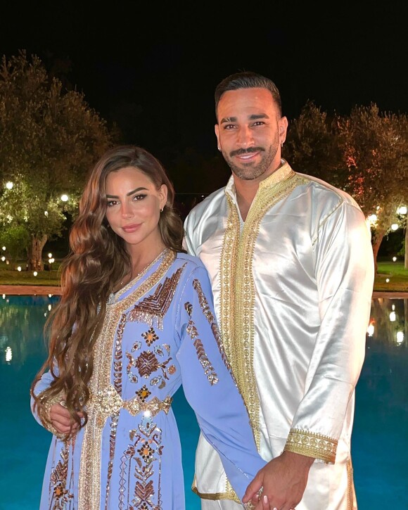 Adil Rami et Léna Guillou en vacances au Maroc.