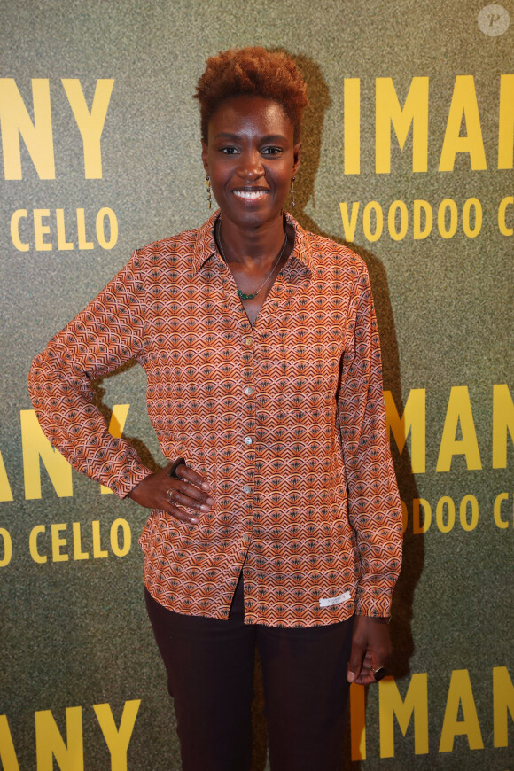 Exclusif - Rokhaya Diallo (journaliste) - Photocall des personnalités au spectacle événement de la chanteuse Imany "Voodoo Cello" au Grand Rex à Paris le 9 juin 2022. © Bertrand Rindoff / Bestimage 