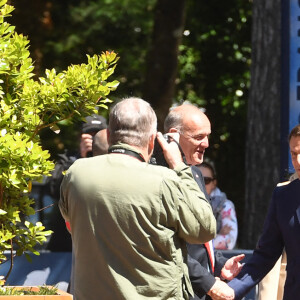 Le président Emmanuel Macron a voté au Touquet pour le premier tour des élections législatives le 12 juin 2022. © Giancarlo Gorassini / Bestimage 