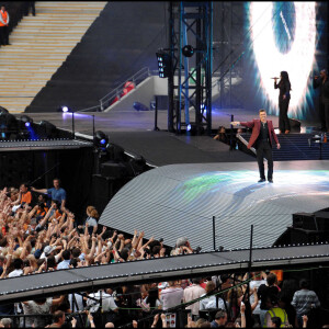 Concert de George Michael au Wembley Stadium de Londres. Tournée "25 live".